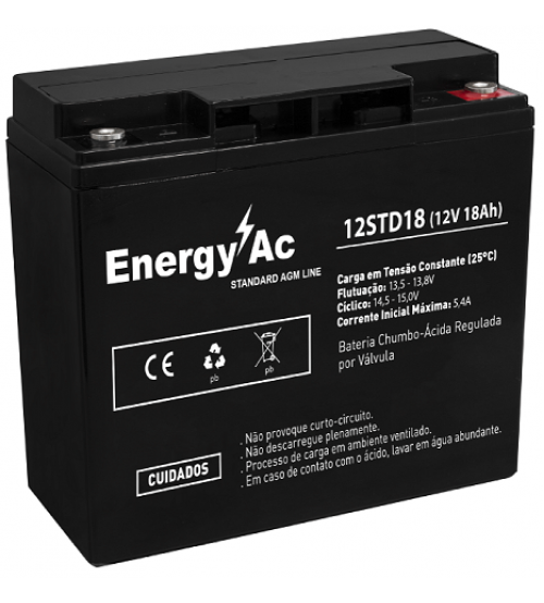 BATERIA - Energy AC - Standard AGM Line - 12V 18Ah - 12STD18